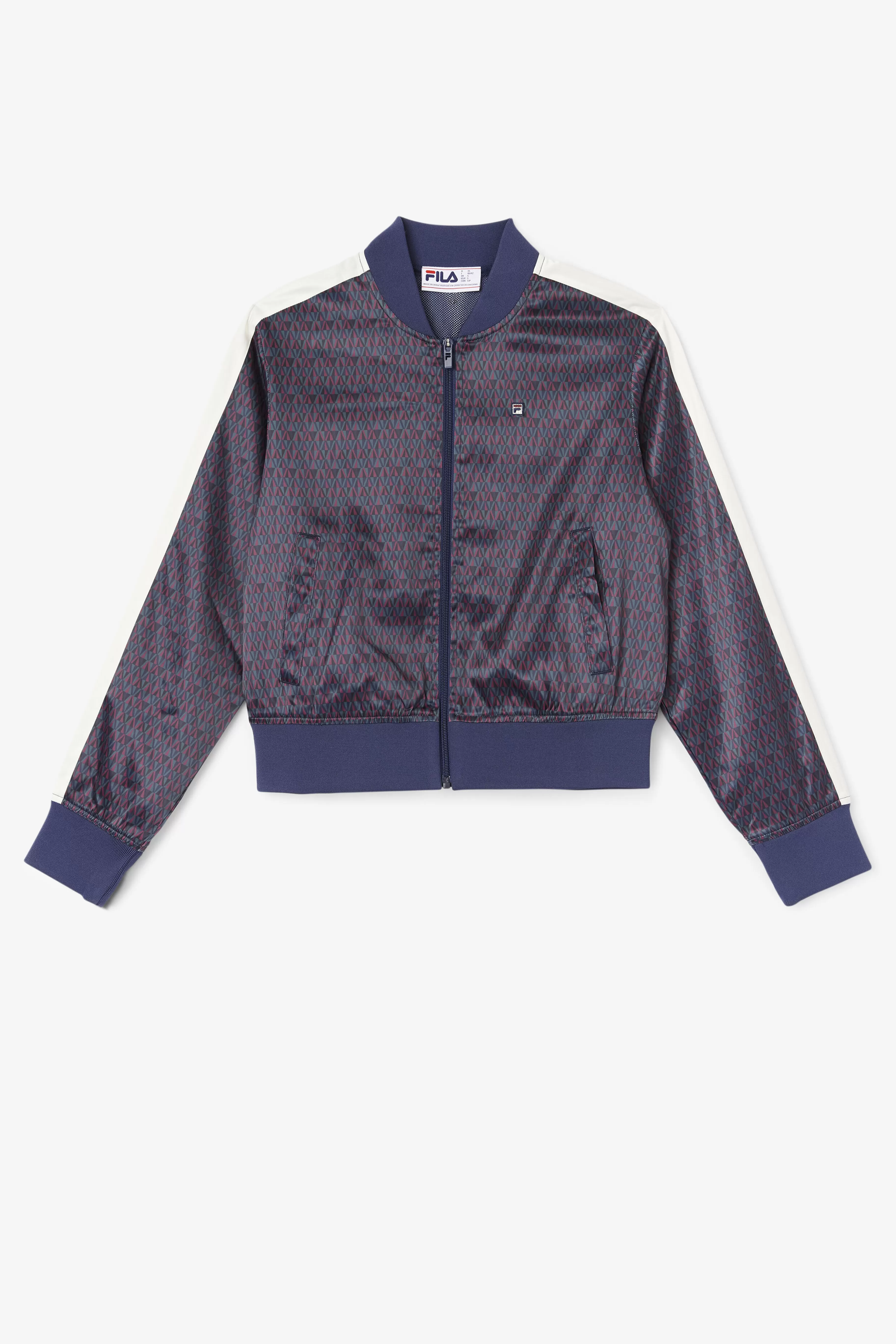 Shop Farah Satin Track Jacket Women Jackets & Outerwear | Sweatsuits & Tracksuits