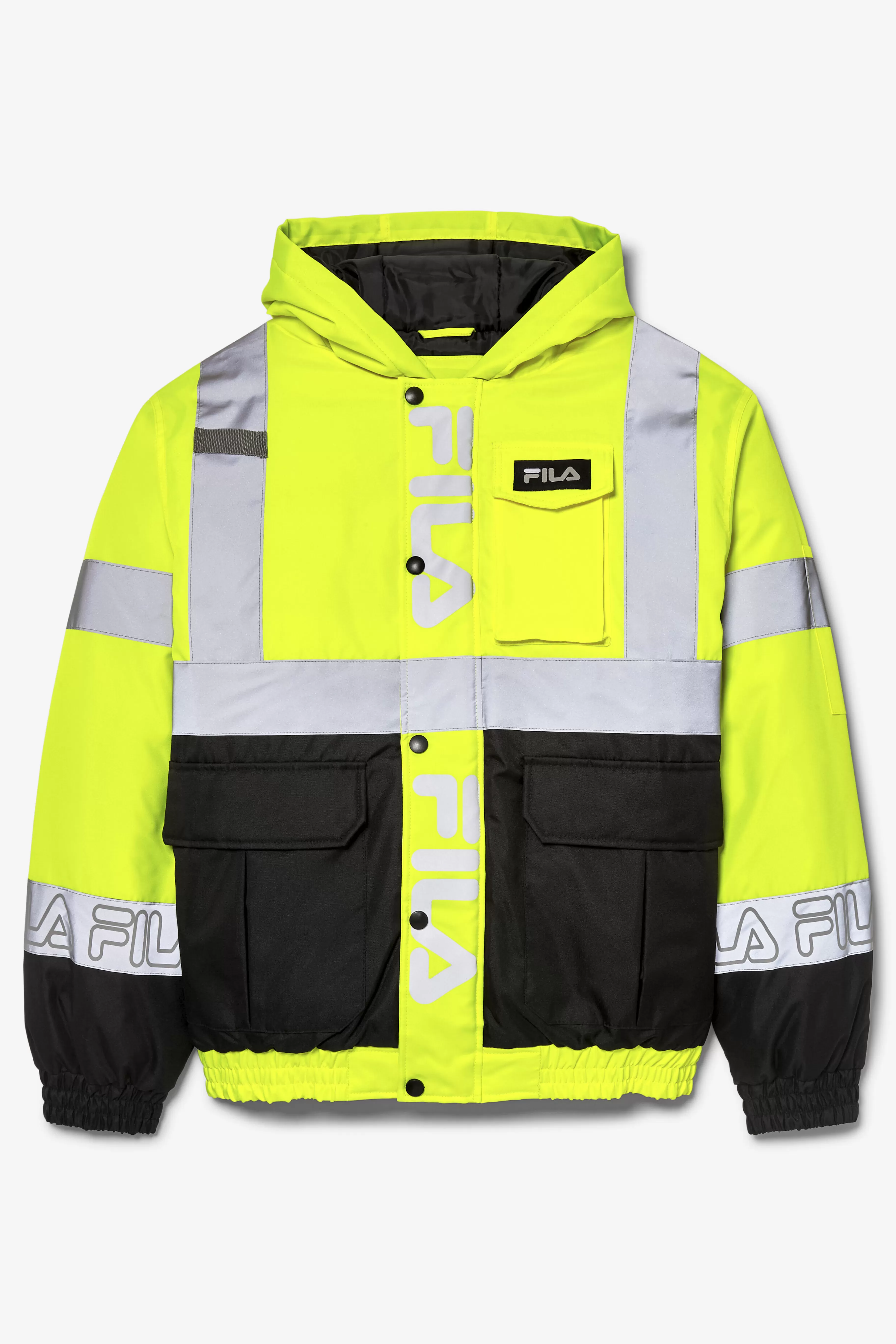 Outlet High Visibility Hooded Bomber Jacket Outerwear | High Visibility