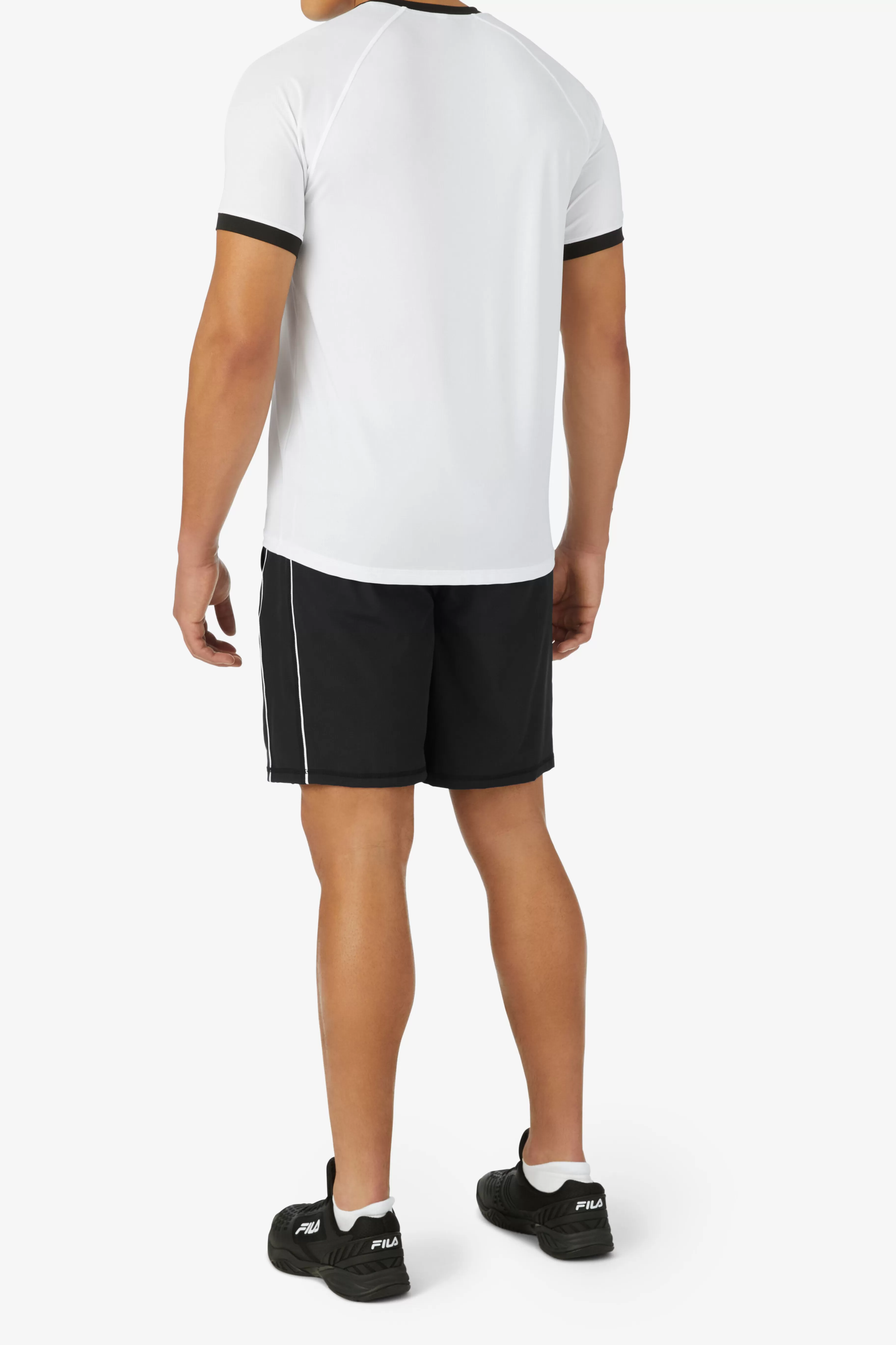 New Tie Breaker Short Sleeve Color Block Printed Crew Tops | Tennis
